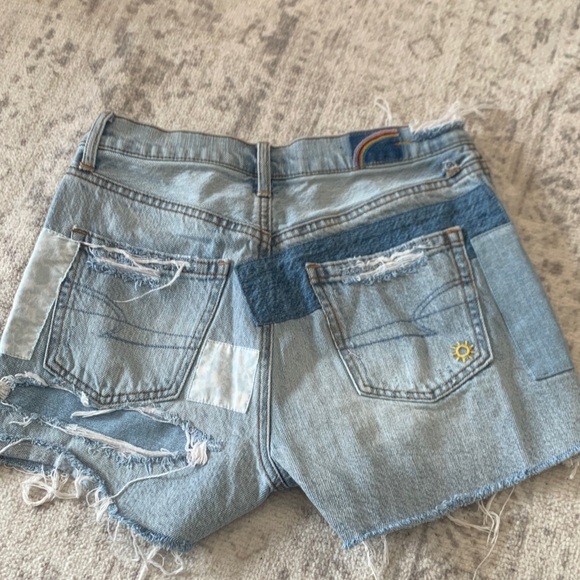 Light Blue Distressed Denim Women’s Shorts - Picture 2 of 5